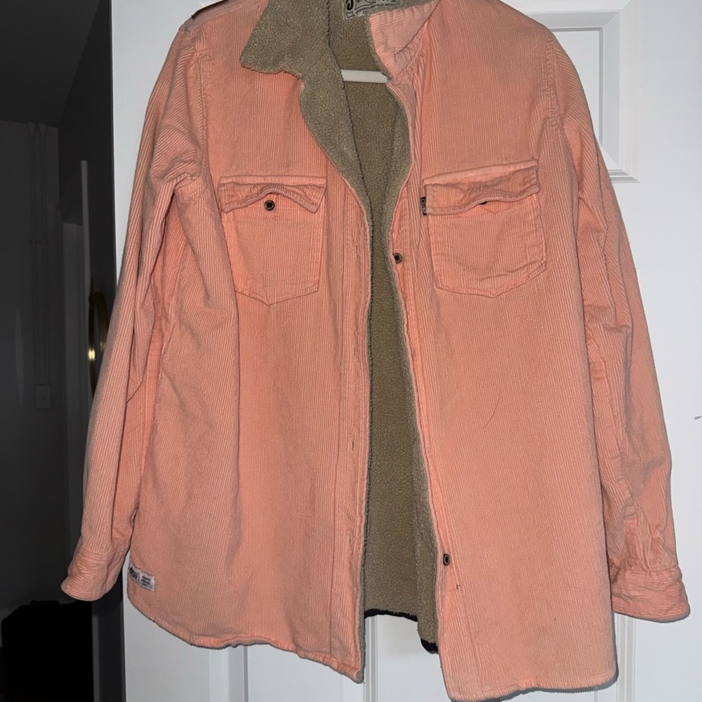 Peach Corduroy Jacket with fleece lining